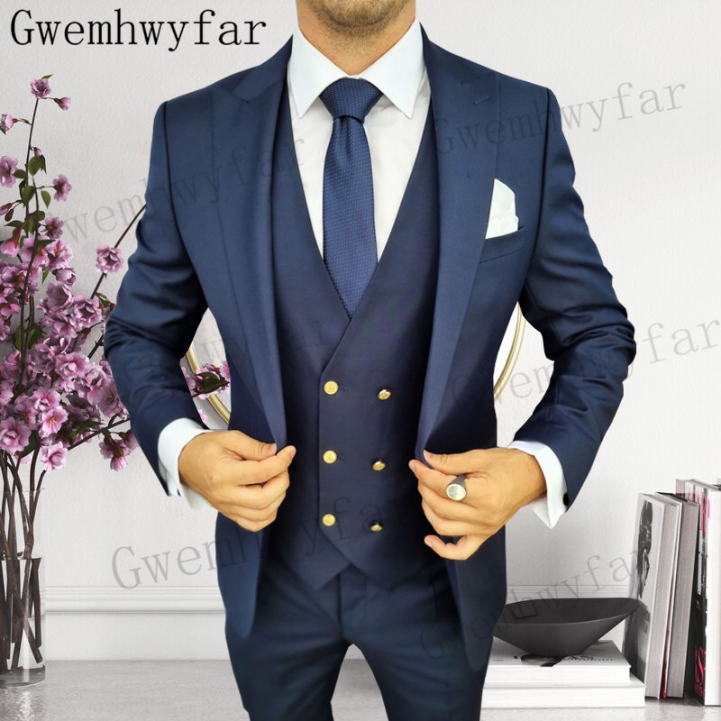 Formal Wear For Men In Wedding - Gwenhwyfar 신랑 들러리 피크 라펠 턱시도