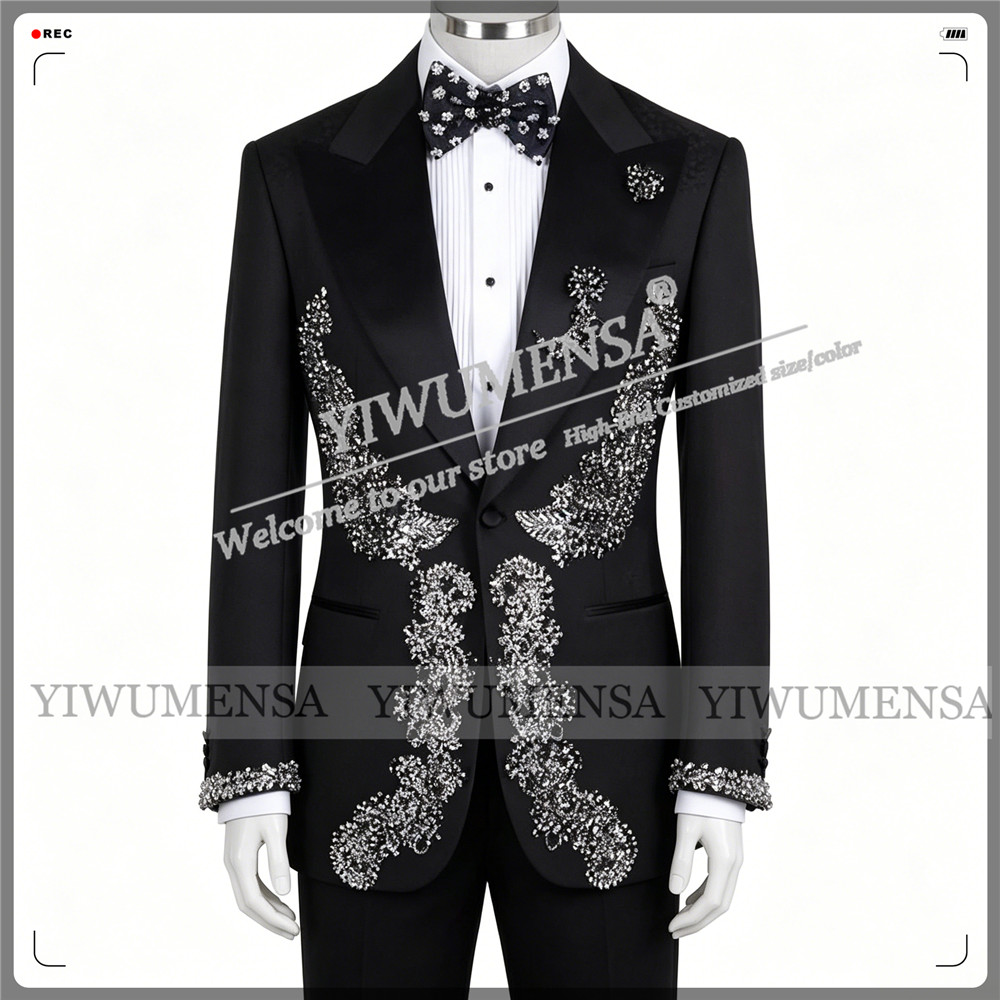 Formal Wear Jersey For Men - 남성용 독점 웨딩 정장 슬림핏 비즈