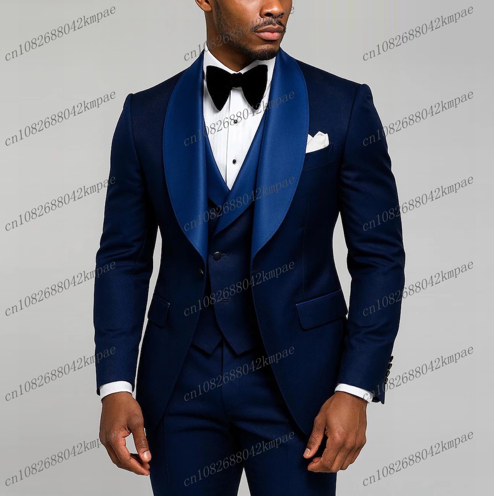 Men'S Used Formal Wear - 새로운 네이비 블루 정장 남성 예복