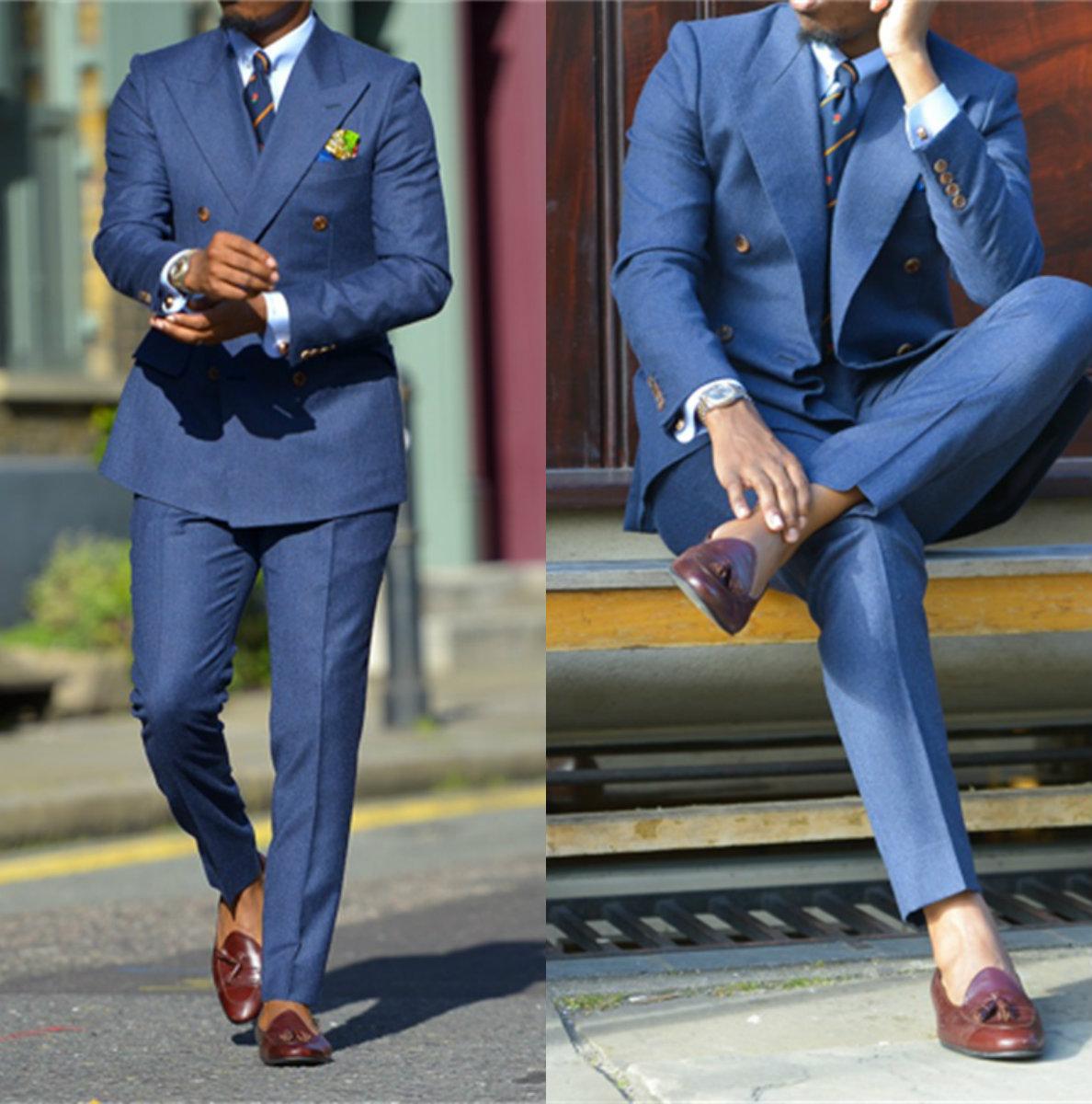 Formal Wear For Men In Wedding - 남성용 노치드 라펠 웨딩 턱시도, 신랑