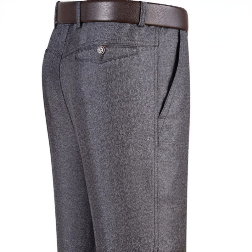 Men'S Used Formal Wear - 남성용 얇은 비즈니스 캐주얼 바지, 솔리드