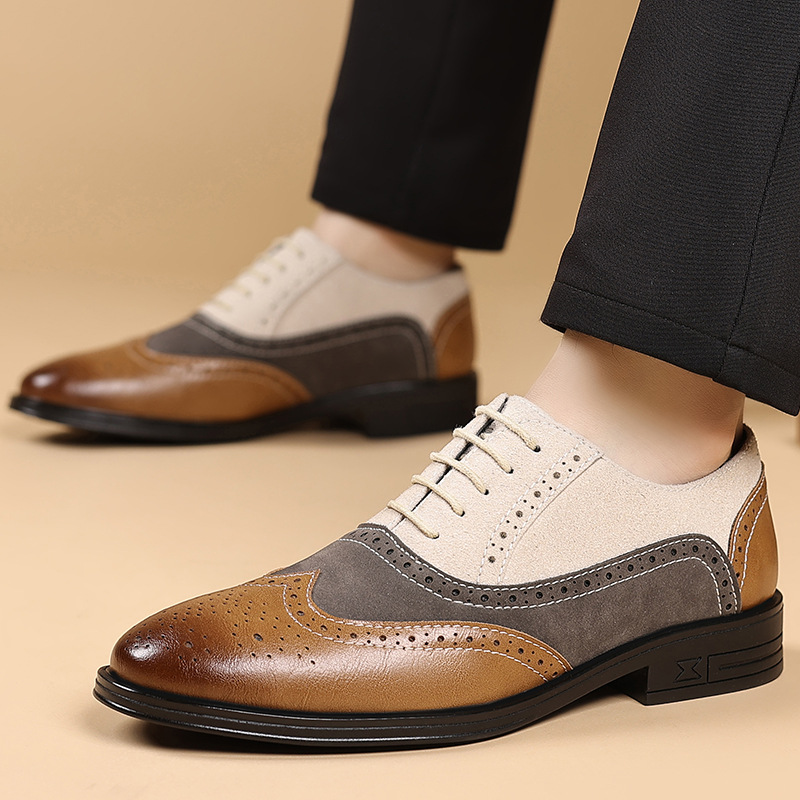 Men Formal Wear Shoes - 럭셔리 남성 드레스 슈즈 레트로 브로그