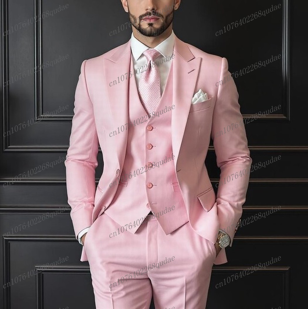 Men Formal Wear Pink - 핑크색 정장 남성 예복 결혼식 파티