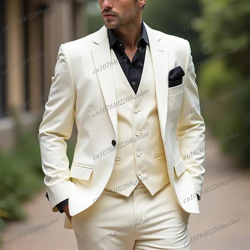 Formal Wear Jersey For Men - 새로운 화이트 정장 남성 정장 웨딩