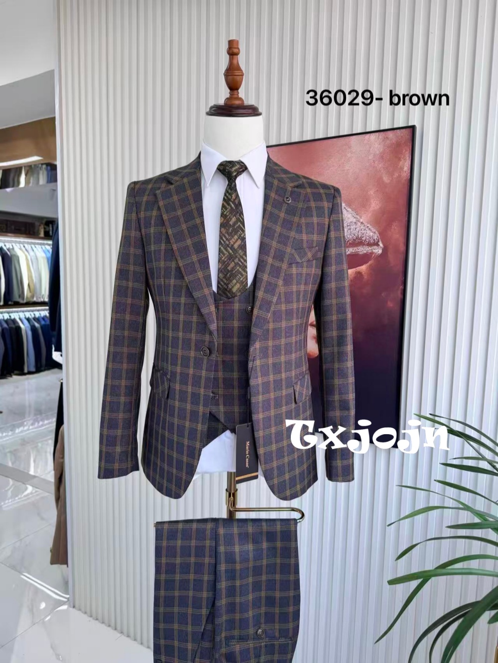 Men Formal Wear Sale - 플래드 남성용 멋진 정장 세트 3피스