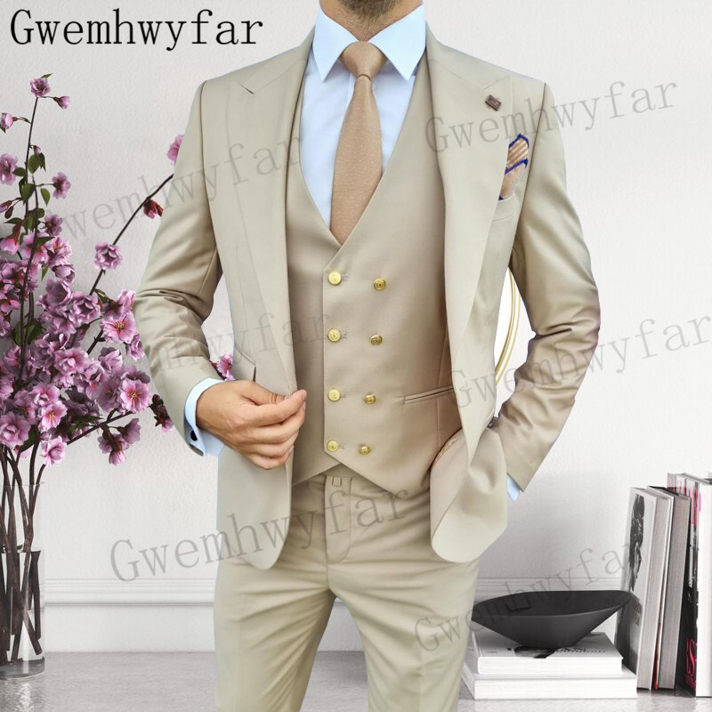 Gwenhwyfar 신랑 들러리 피크 라펠 턱시도 남성 - Formal Wear For Men In Wedding 리뷰 및 가격