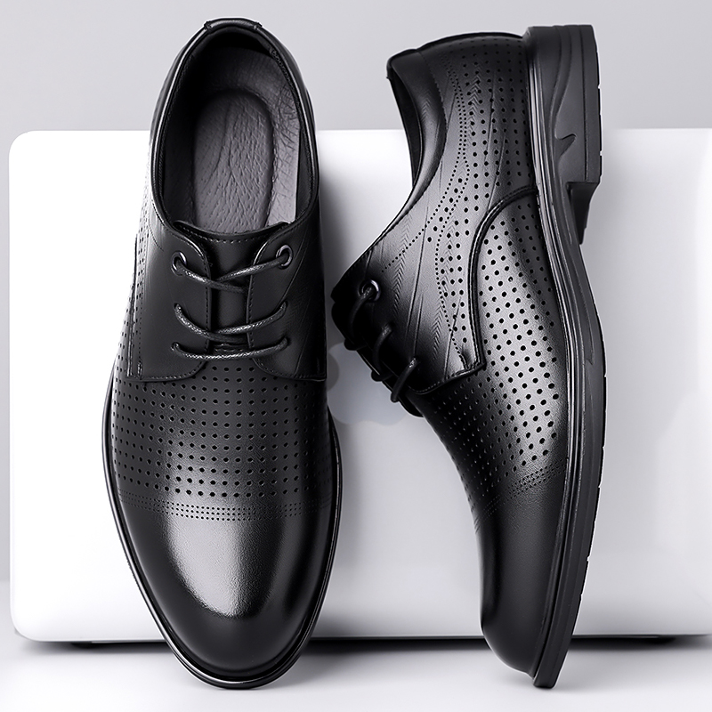 여름 신상 가죽 신발 남성 비즈니스 통풍구 부드러운 바 - Formal Men Office Wear Sandals 리뷰 및 가격
