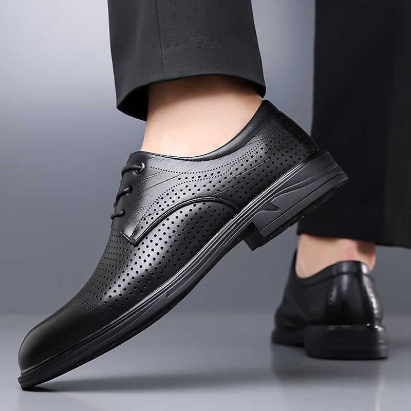 여름 신상 가죽 신발 남성 비즈니스 통풍구 부드러운 바 - Formal Men Office Wear Sandals 리뷰 및 가격