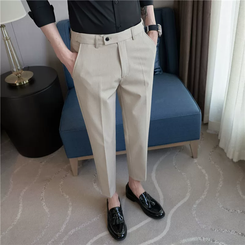 플러스 사이즈 40 38 남성용 신축성 허리 솔리드 컬 - Men'S Used Formal Wear 리뷰 및 가격