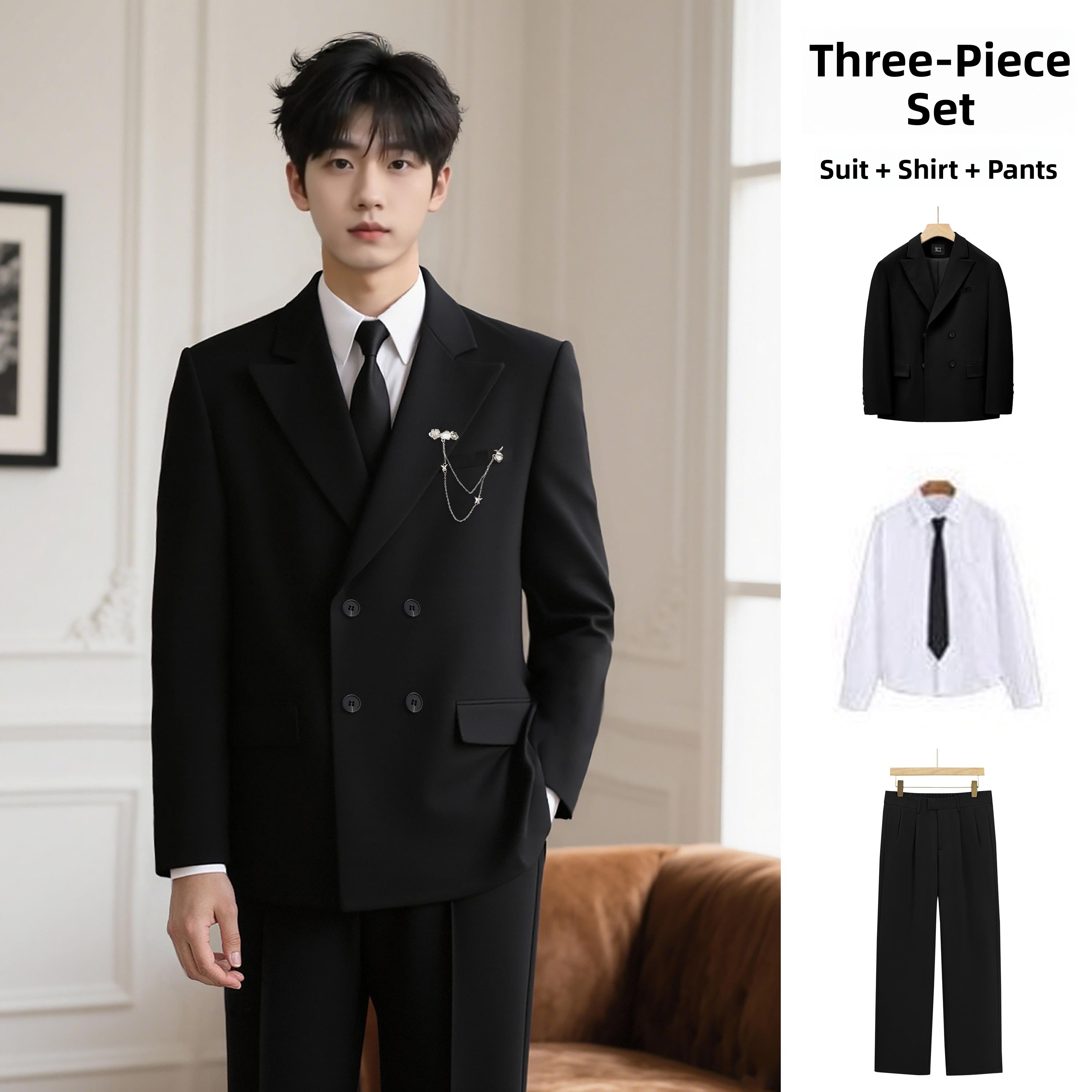 남성용 우아한 더블 버튼 수트 세트, 웨딩 및 약혼식  - Men'S Formal Wear For Engagement 리뷰 및 가격