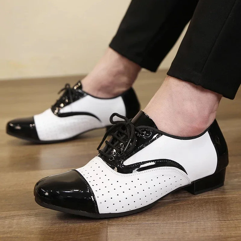 남성용 통기성 가죽 모던 댄스 슈즈, 부드러운 퍼포먼스 - Men Formal Wear Shoes 리뷰 및 가격