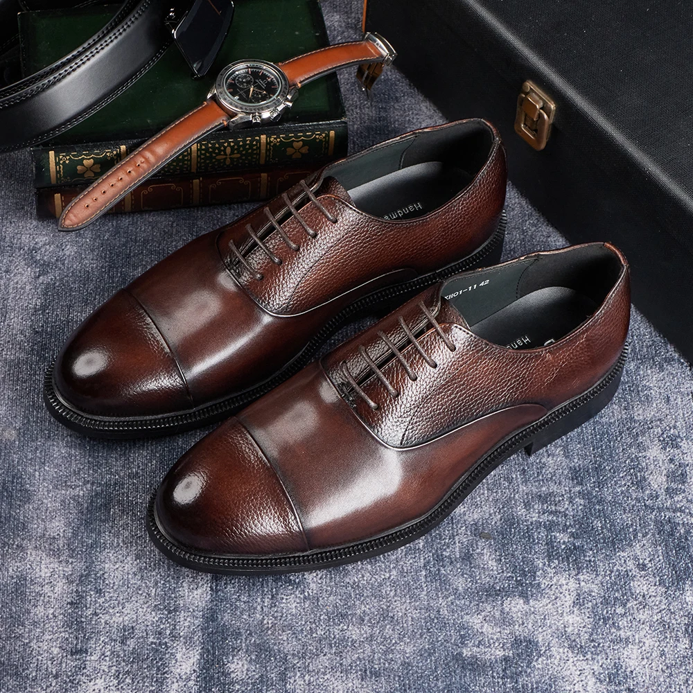 2025 남성 이탈리아 스타일 수제 정품 소가죽 옥스퍼 - Men'S Used Formal Wear 리뷰 및 가격