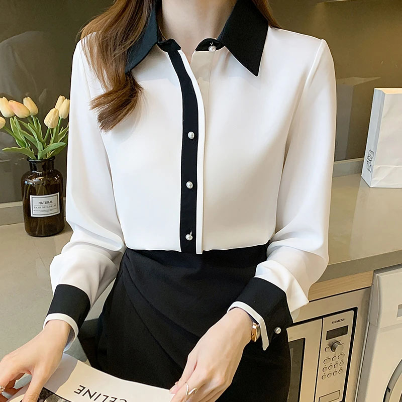 여성용 화이트 쉬폰 셔츠 한국 스타일 싱글 브레스티드  - Men'S Used Formal Wear 리뷰 및 가격