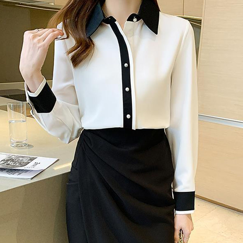 여성용 화이트 쉬폰 셔츠 한국 스타일 싱글 브레스티드  - Men'S Used Formal Wear 리뷰 및 가격