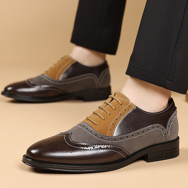 럭셔리 남성 드레스 슈즈 레트로 브로그 슈즈 남성용 편 - Men Formal Wear Shoes 리뷰 및 가격