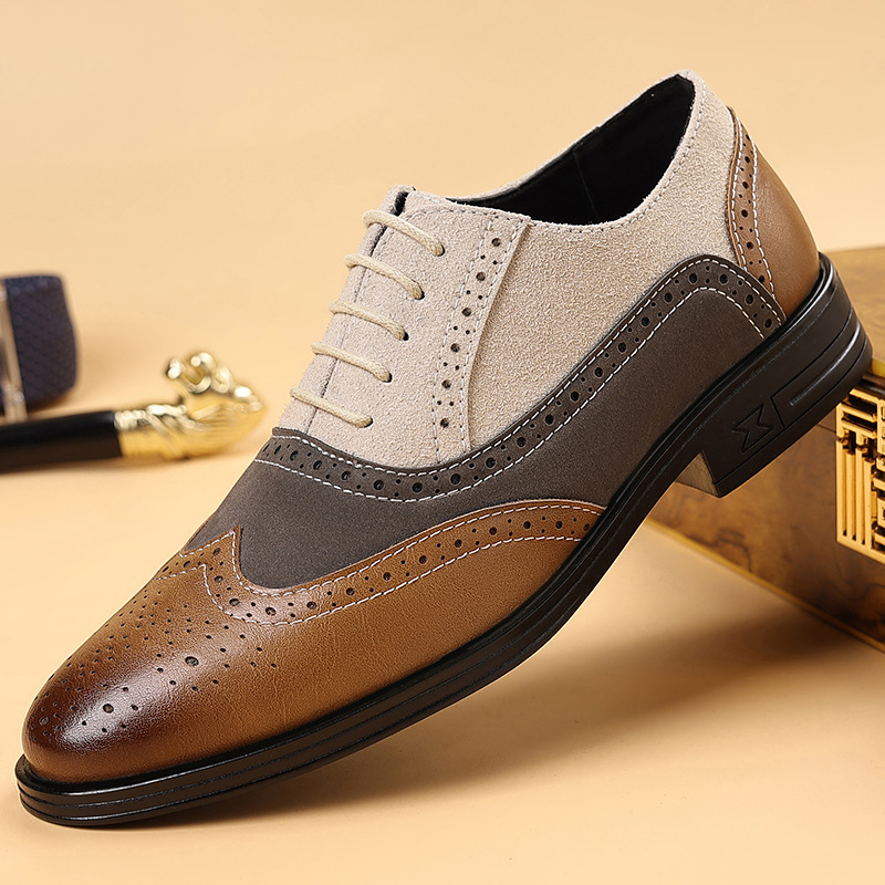 럭셔리 남성 드레스 슈즈 레트로 브로그 슈즈 남성용 편 - Men Formal Wear Shoes 리뷰 및 가격