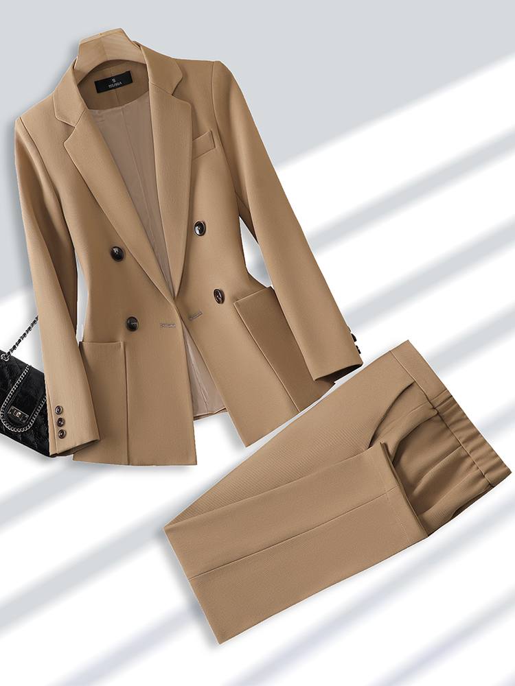 여성용 정장 바지 정장, 사무용 비즈니스 작업복 블레이 - Khaki Formal Wear Men 리뷰 및 가격