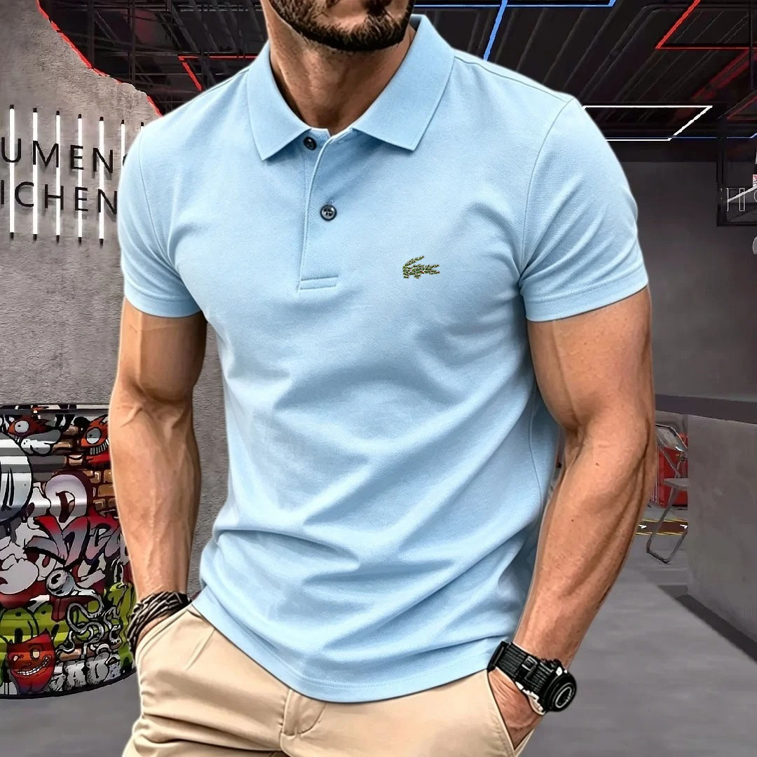 남성 반팔 폴로 셔츠 라펠 버튼 컬러 블록 패턴 프린팅 - Men'S Used Formal Wear 리뷰 및 가격