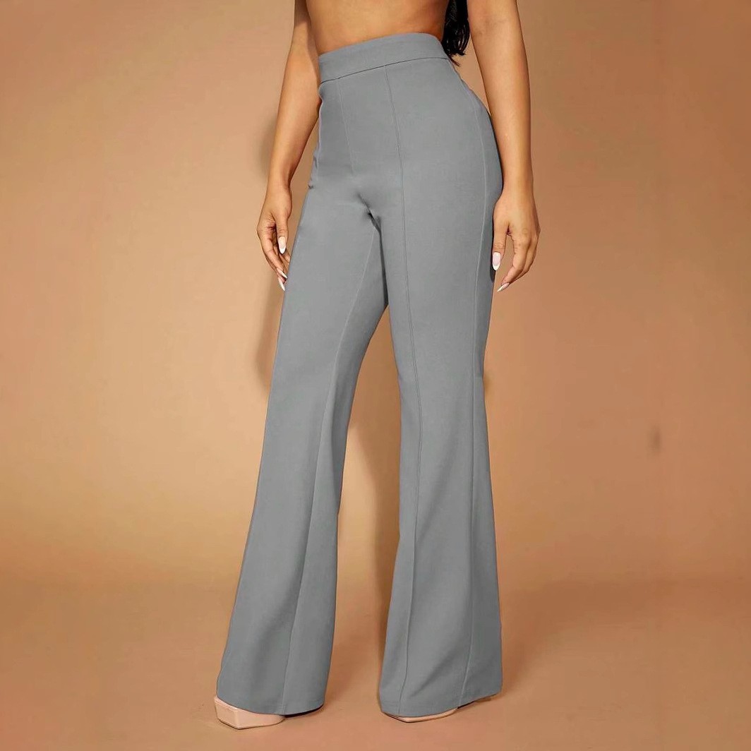 여름 여성용 바지 하이웨이스트 와이드 레그 팬츠 솔리드 - Dress Pant Flat Front 리뷰 및 가격
