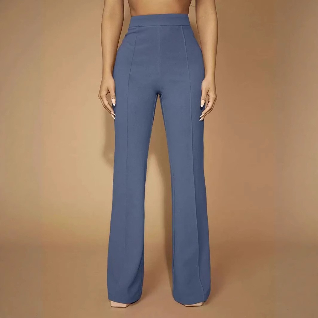 여름 여성용 바지 하이웨이스트 와이드 레그 팬츠 솔리드 - Dress Pant Flat Front 리뷰 및 가격