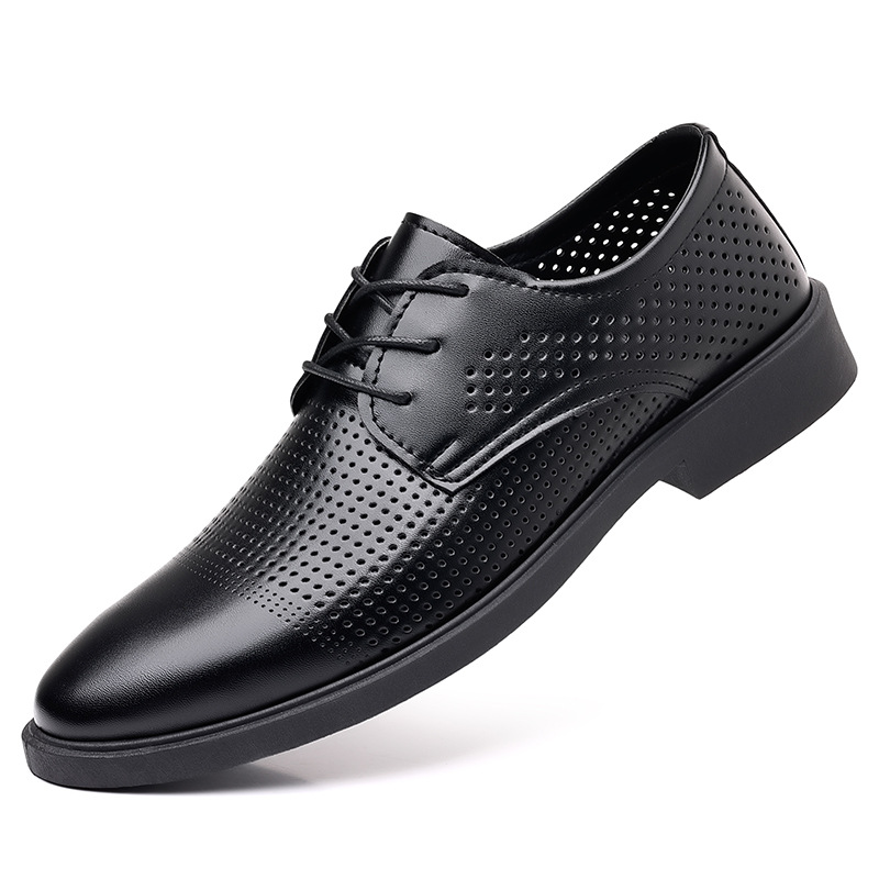 여름 새 가죽 신발 남성 비즈니스 중공 구멍 부드러운  - Formal Men Office Wear Sandals 리뷰 및 가격
