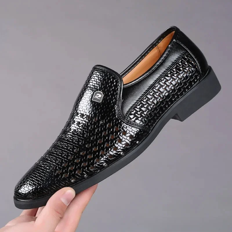 여름 새 가죽 신발 남성 비즈니스 중공 구멍 부드러운  - Formal Men Office Wear Sandals 리뷰 및 가격