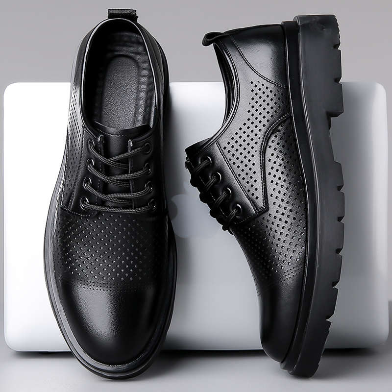 여름 신상 가죽 신발 남성 비즈니스 통풍구 부드러운 바 - Formal Men Office Wear Sandals 리뷰 및 가격