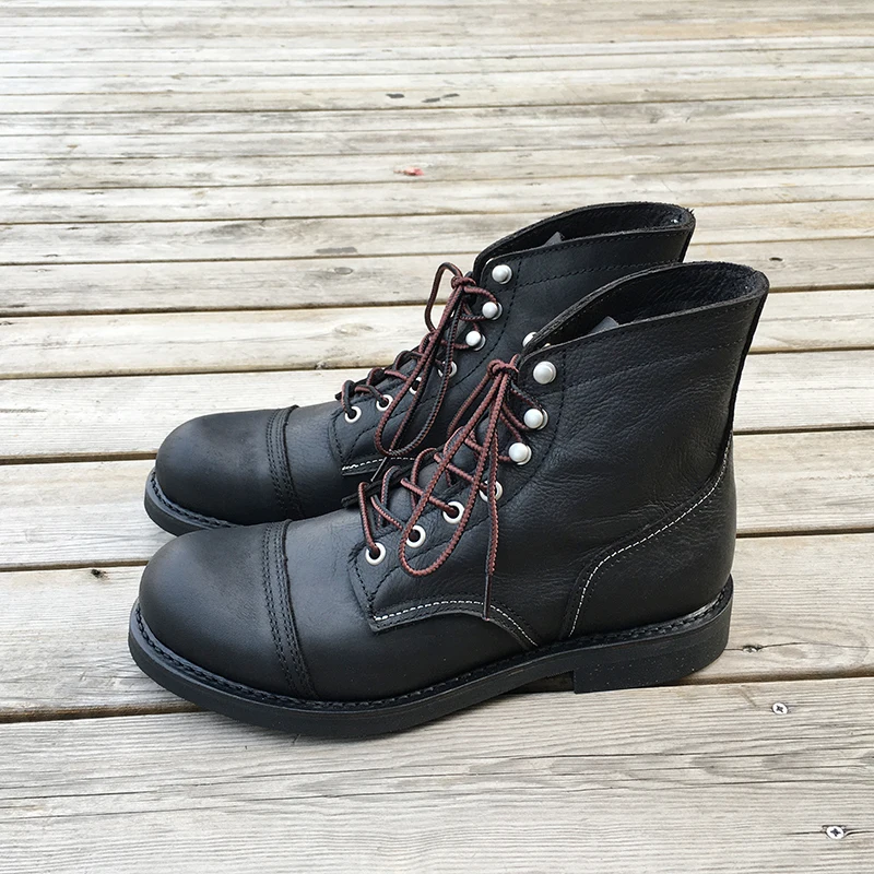 새로운 남성 신발 명품 브랜드 빈티지 남성 부츠 소가죽 - Men Formal Wear Shoes 리뷰 및 가격