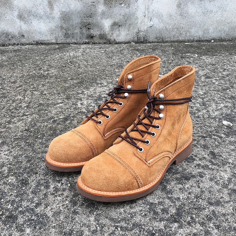 새로운 남성 신발 명품 브랜드 빈티지 남성 부츠 소가죽 - Men Formal Wear Shoes 리뷰 및 가격