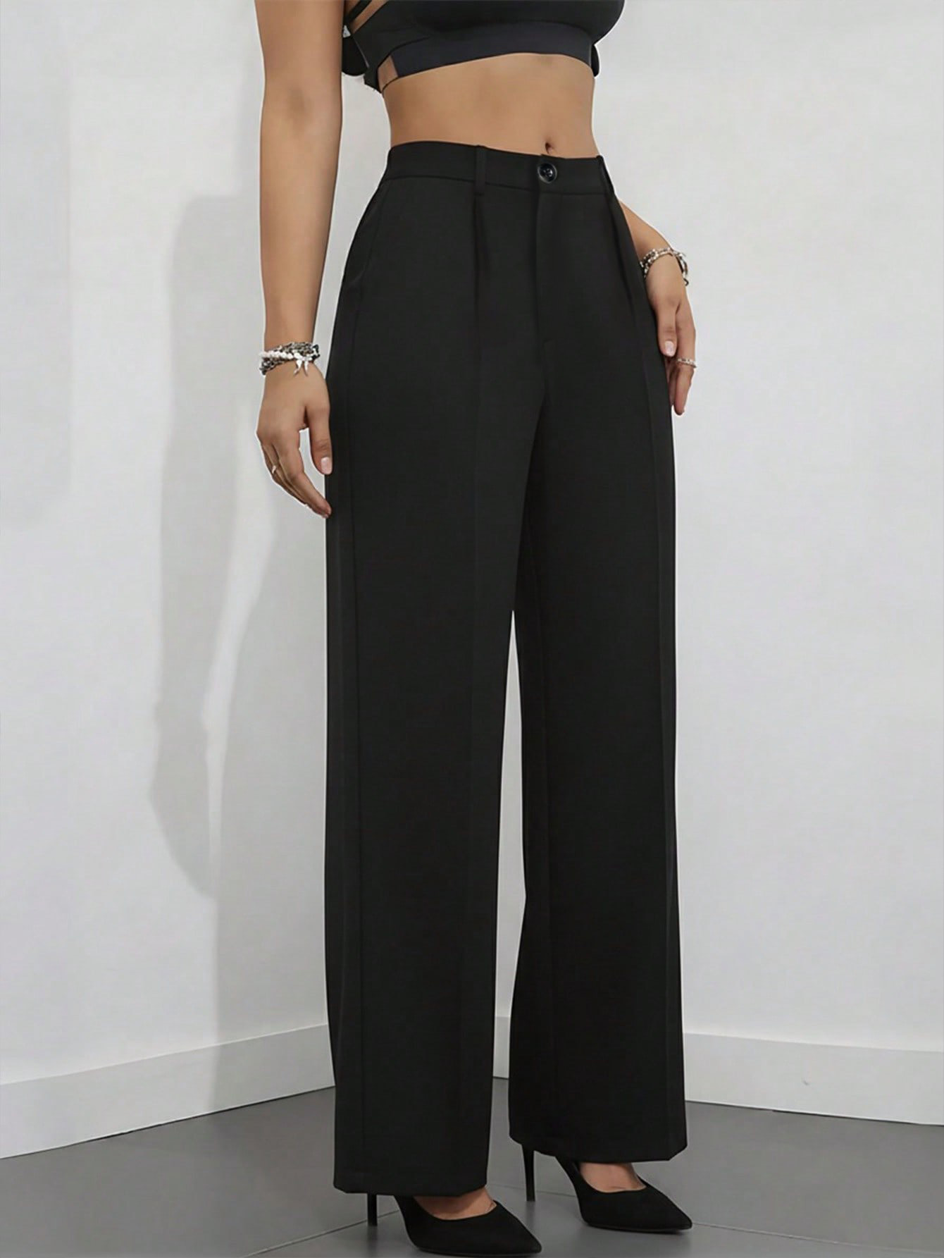 여성 하이웨이스트 와이드 레그 드레스 팬츠 앞면 심 디 - Dress Pant Flat Front 리뷰 및 가격