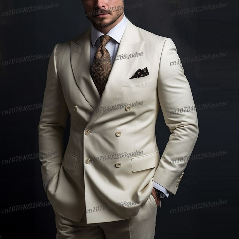 브라운 정장 남성 정장 웨딩 파티 신랑 정장 들러리 남 - Formal Wear Jersey For Men 리뷰 및 가격