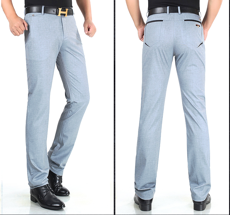 남성용 스트레치 정장 바지 여름 스트레이트 클래식 핏  - Dress Pant Flat Front 리뷰 및 가격