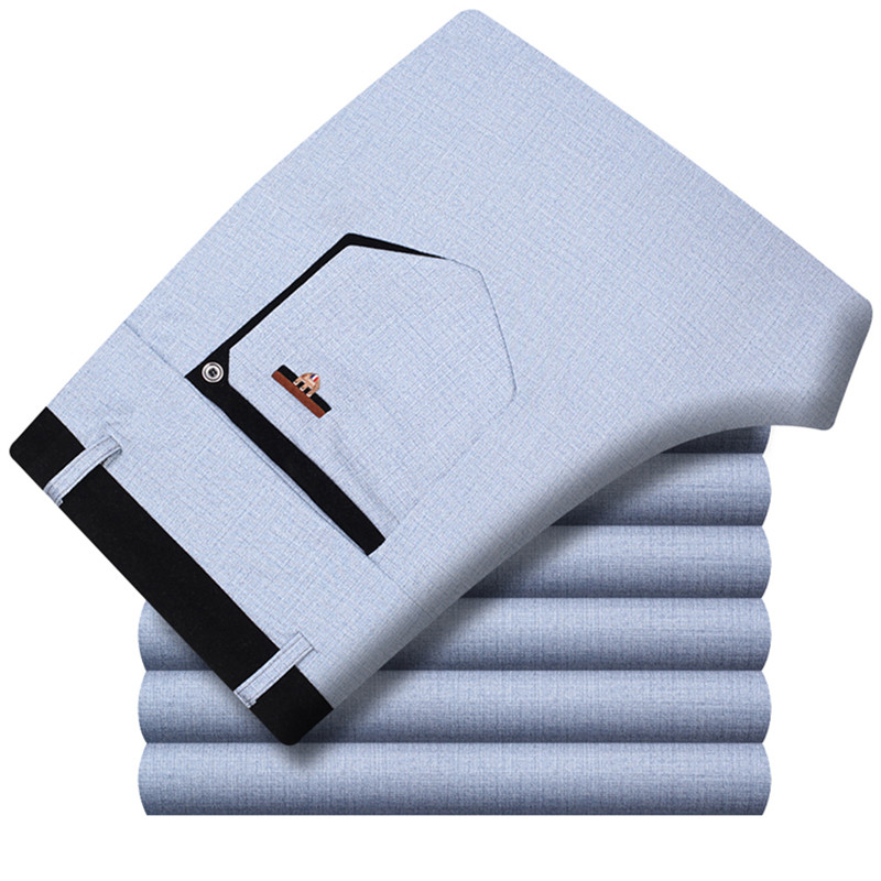 남성용 스트레치 정장 바지 여름 스트레이트 클래식 핏  - Dress Pant Flat Front 리뷰 및 가격