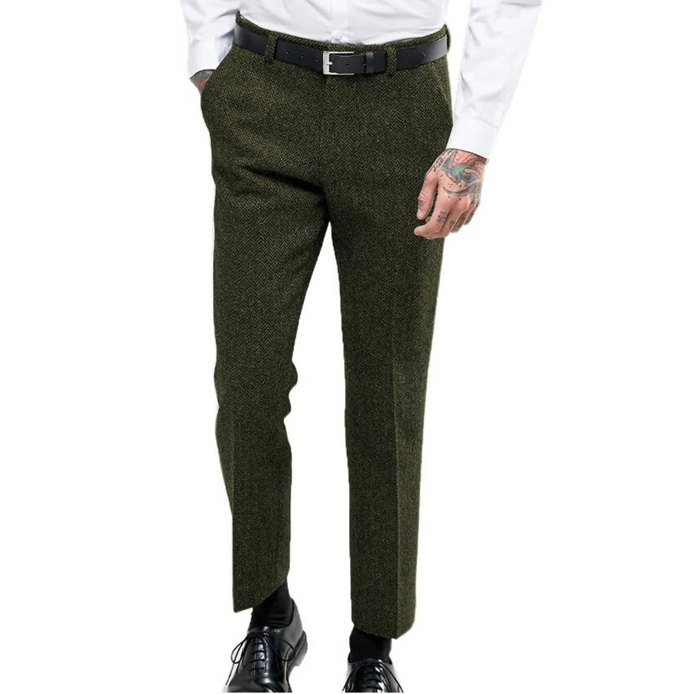 남자 비즈니스 정장 양복 바지 슬림 맞는 바지 웨딩 파 - Dress Pant Flat Front 리뷰 및 가격