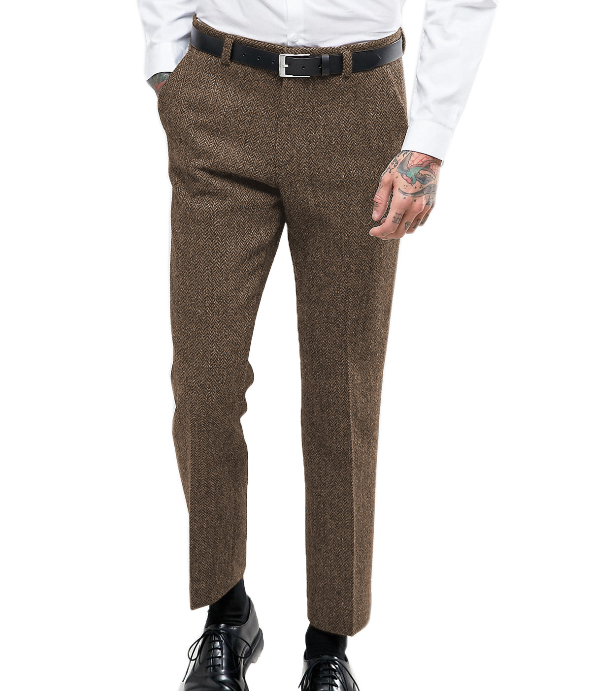 남자 비즈니스 정장 양복 바지 슬림 맞는 바지 웨딩 파 - Dress Pant Flat Front 리뷰 및 가격