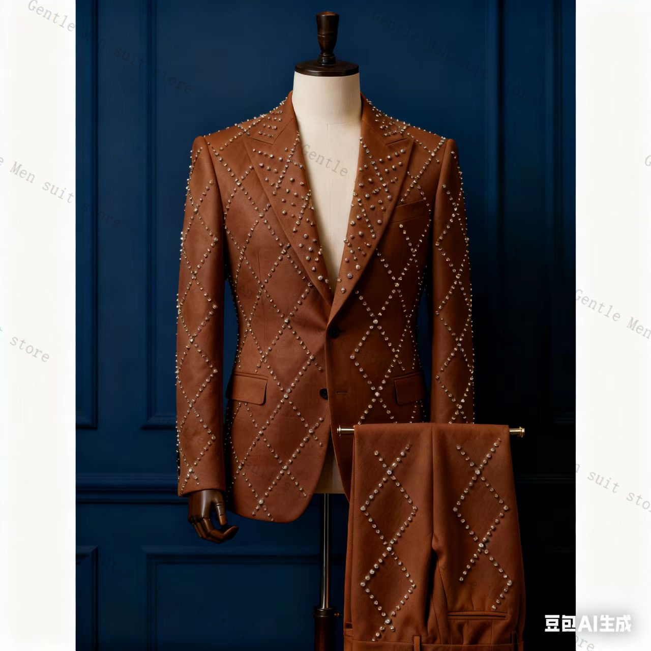 핑크 남성 정장 세트 2피스 스톤 블레이저+바지 면 웨 - Men Formal Wear Pink 리뷰 및 가격