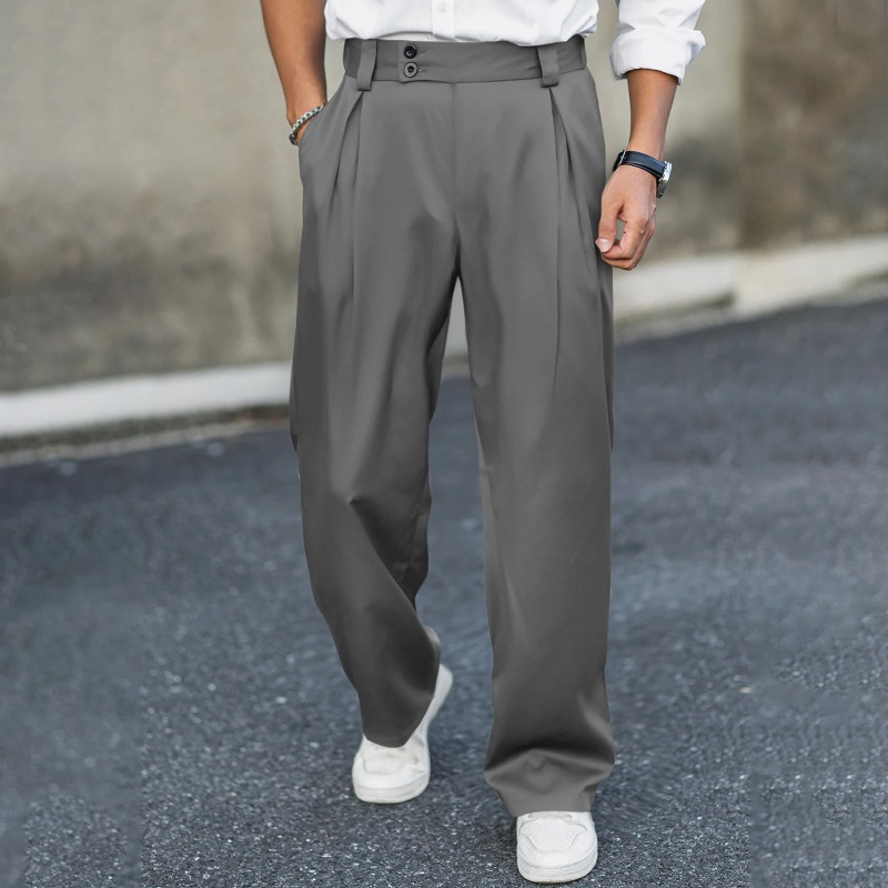 남성용 와이드 레그 드레스 팬츠 하이 웨이스트 플리츠  - Dress Pant Flat Front 리뷰 및 가격