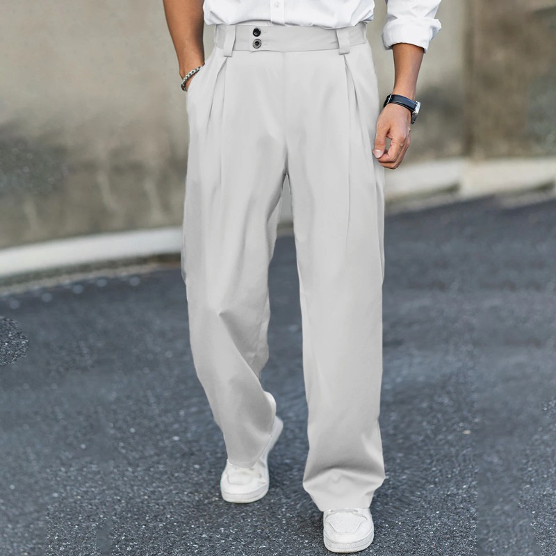 남성용 와이드 레그 드레스 팬츠 하이 웨이스트 플리츠  - Dress Pant Flat Front 리뷰 및 가격