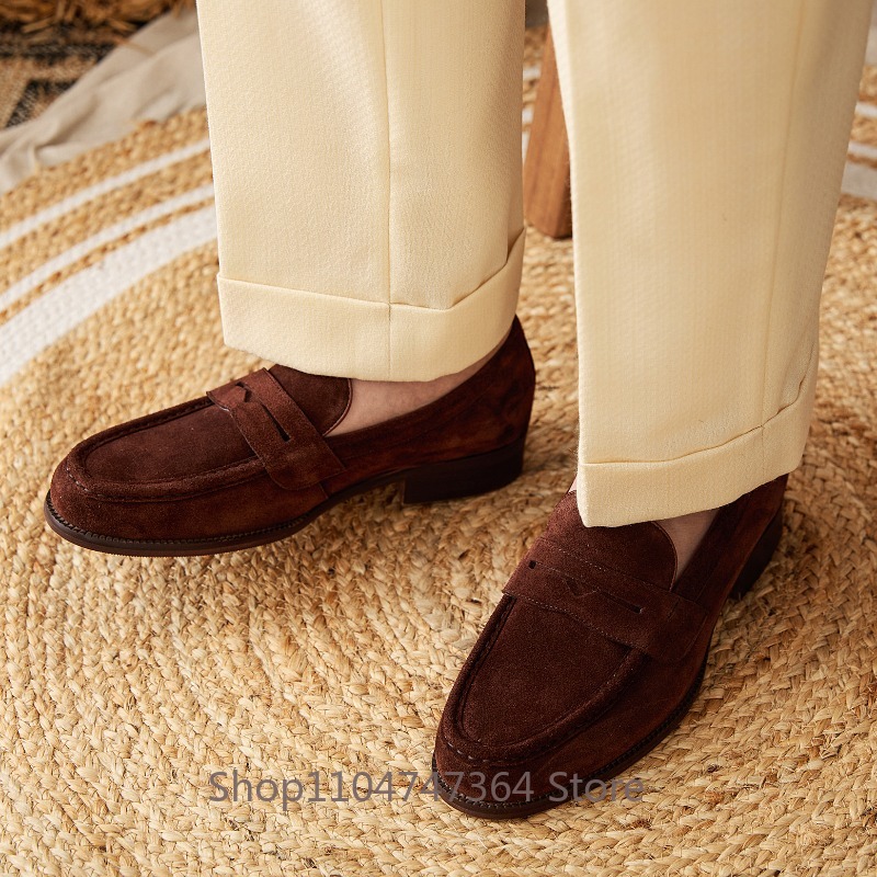 수제 가죽 신발 남성 캐주얼 로퍼 슬립온 봄 여름 스퀘 - Men Formal Wear Shoes 리뷰 및 가격