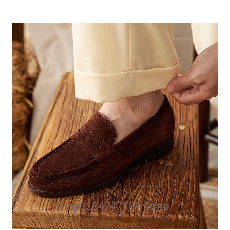 수제 가죽 신발 남성 캐주얼 로퍼 슬립온 봄 여름 스퀘 - Men Formal Wear Shoes 리뷰 및 가격
