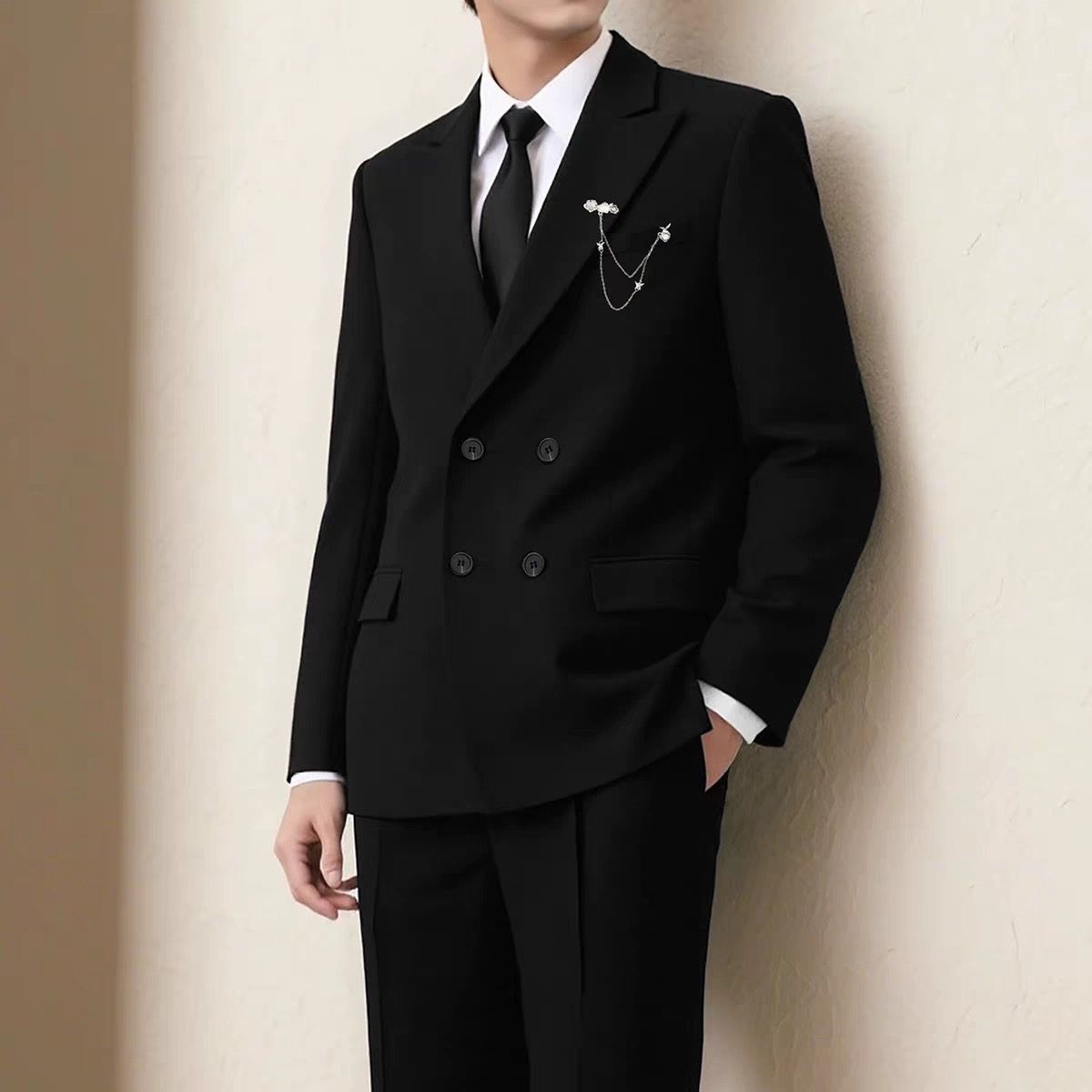 남성용 캐주얼 더블 브레스티드 웨딩 약혼 정장 세트 가 - Men'S Formal Wear For Engagement 리뷰 및 가격